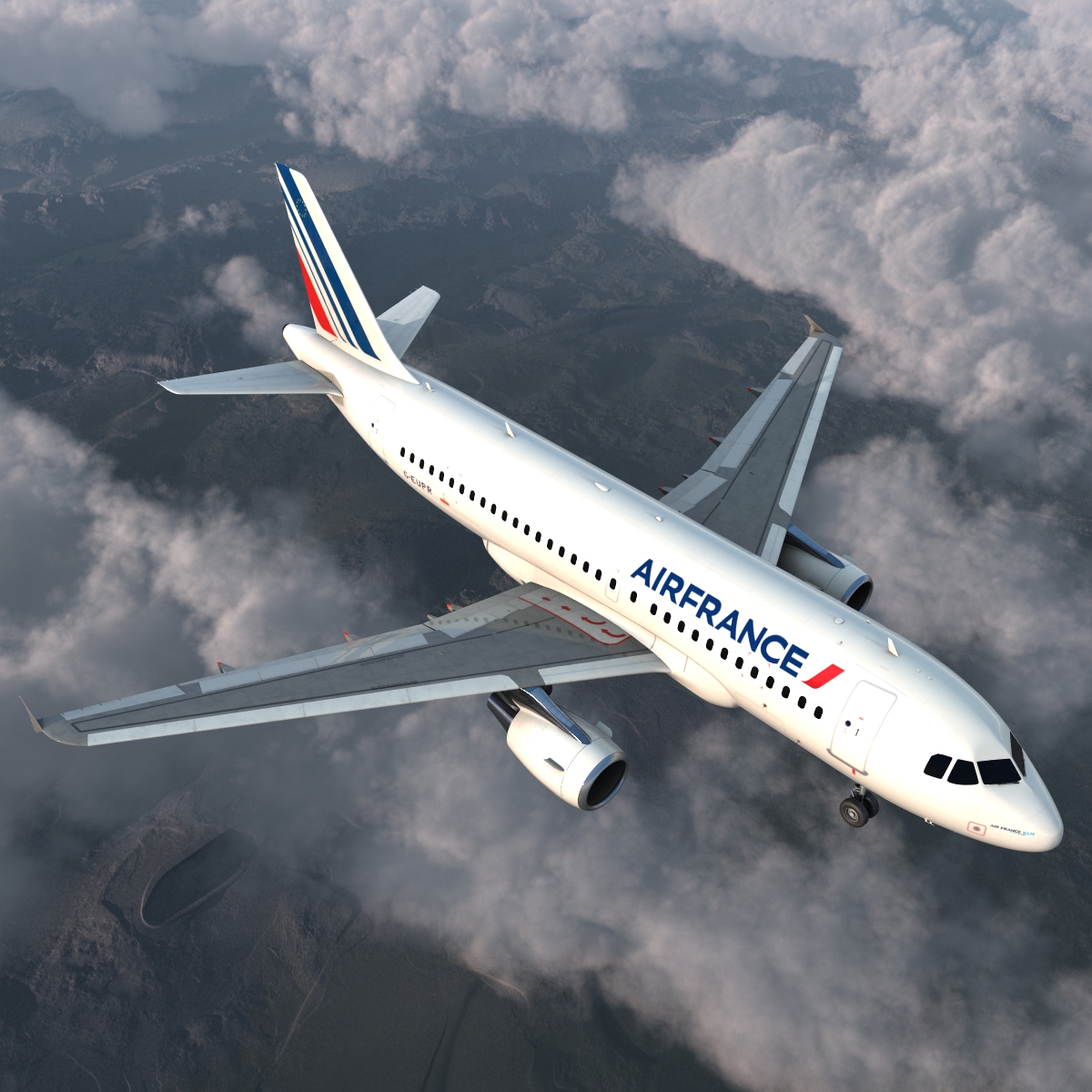 Airbus A319 Air France 3D