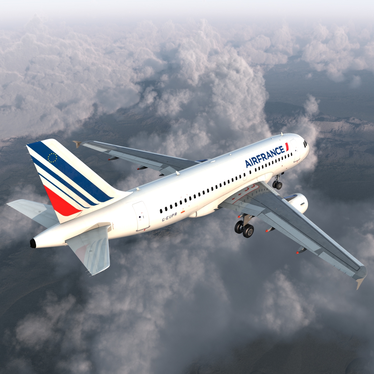 Airbus A319 Air France 3D