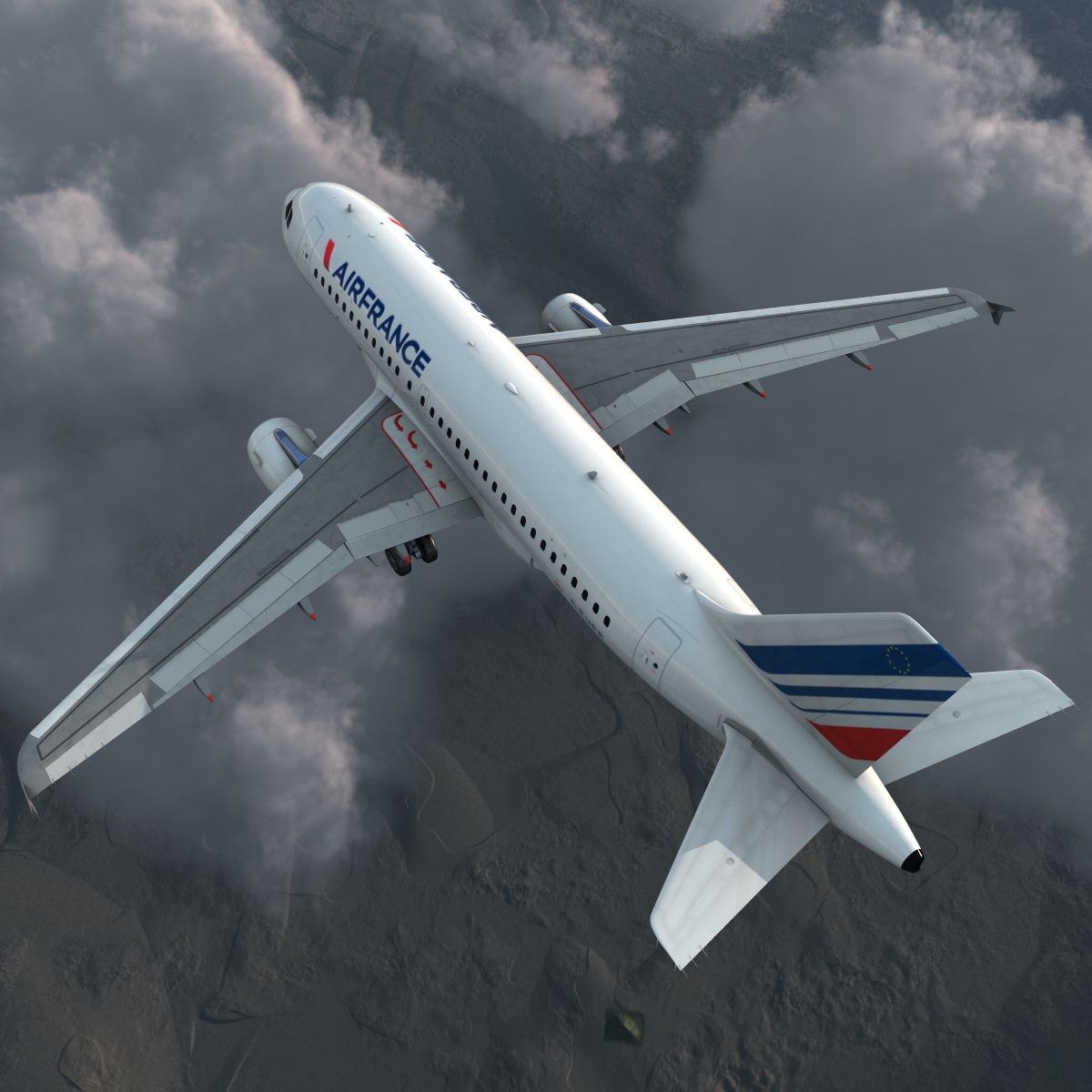 Airbus A319 Air France 3D