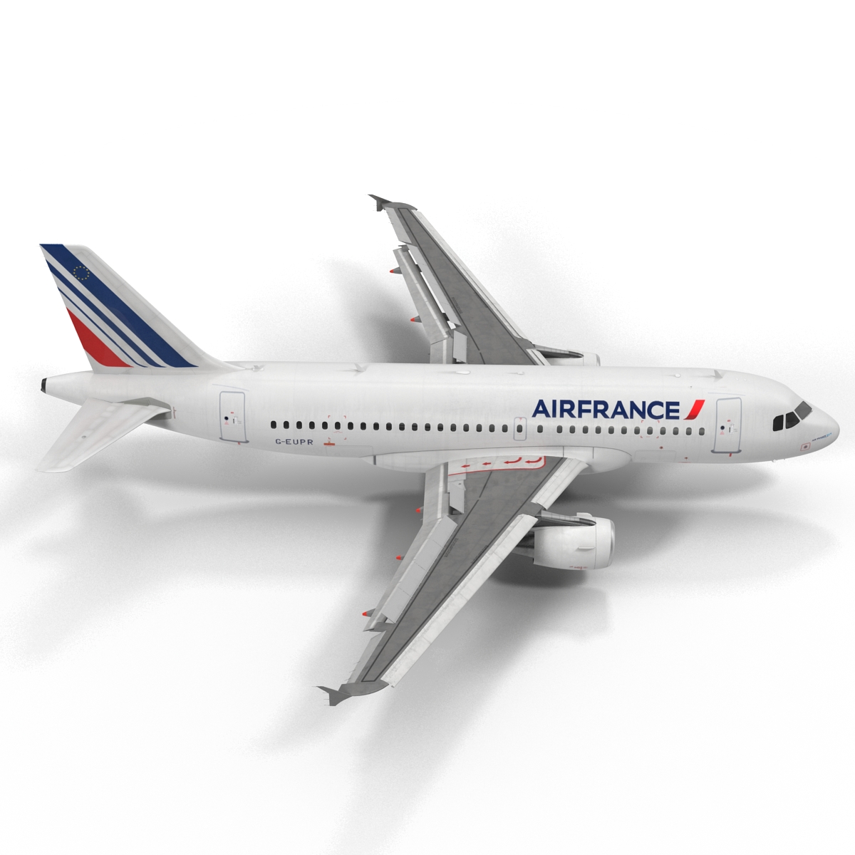 Airbus A319 Air France Rigged 3D model