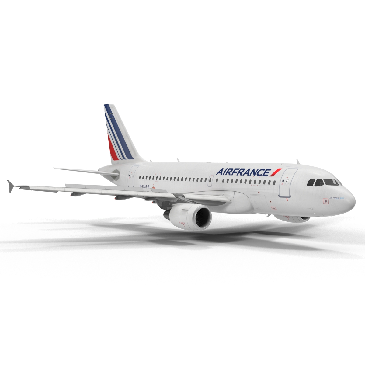 Airbus A319 Air France Rigged 3D model