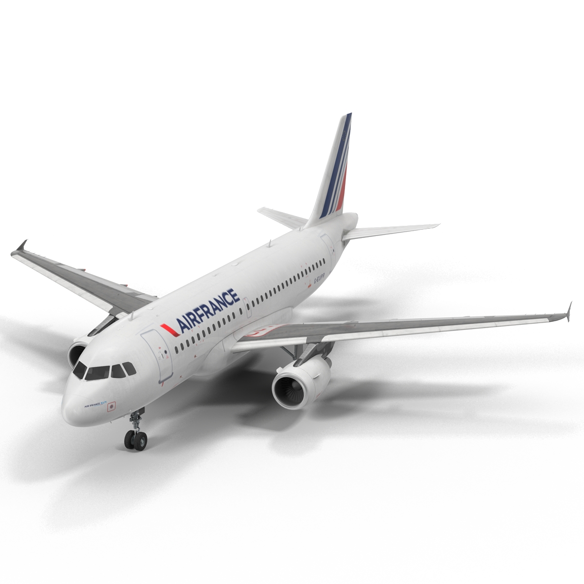 Airbus A319 Air France Rigged 3D model