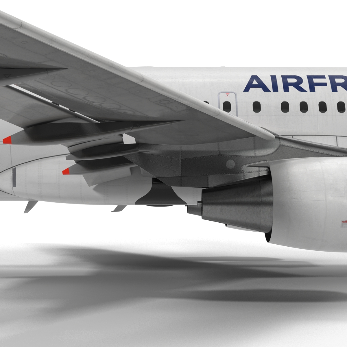 Airbus A319 Air France Rigged 3D model