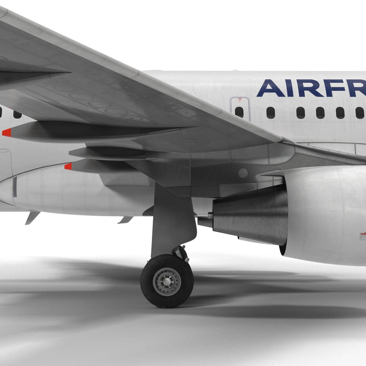 Airbus A319 Air France Rigged 3D model