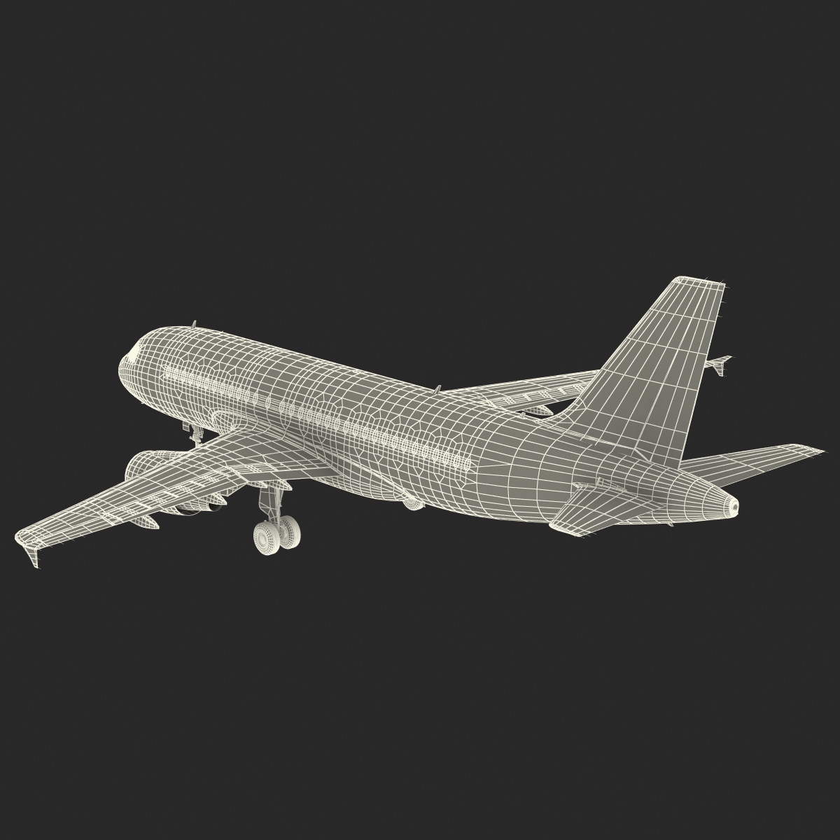 Airbus A319 Air France Rigged 3D model