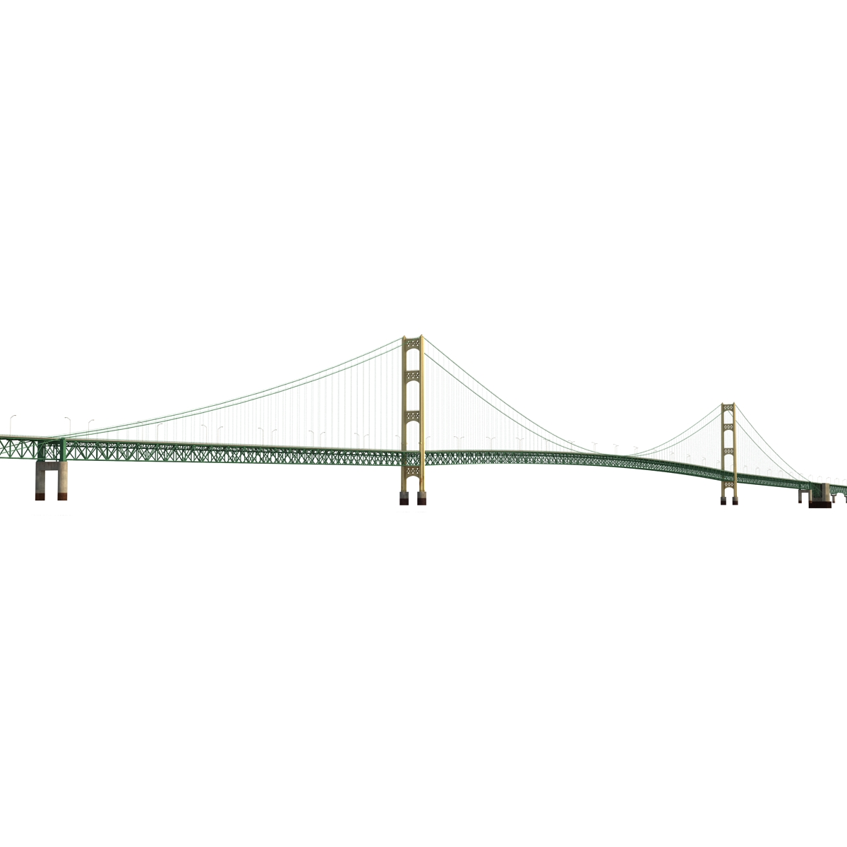 3D model Mackinac Bridge