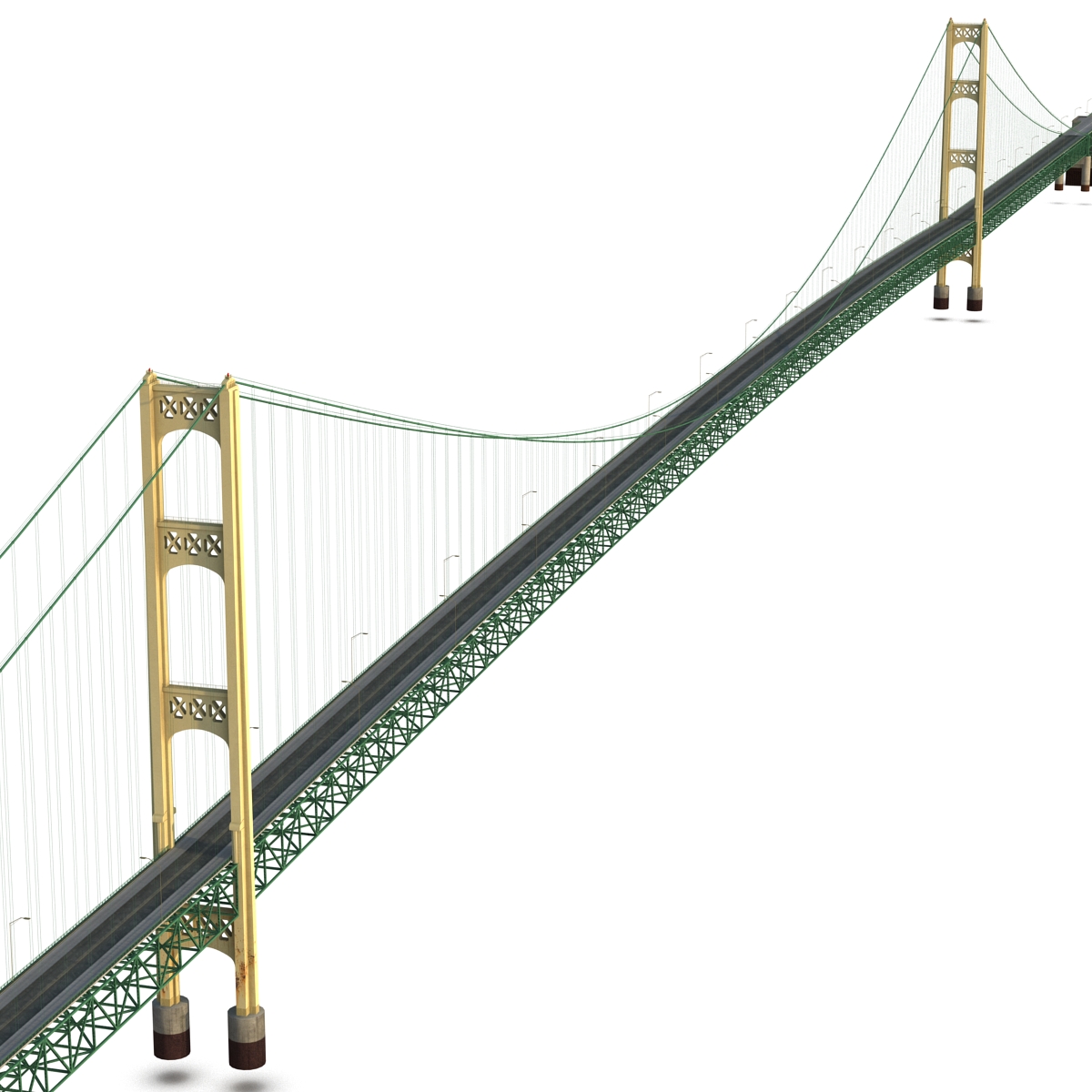 3D model Mackinac Bridge