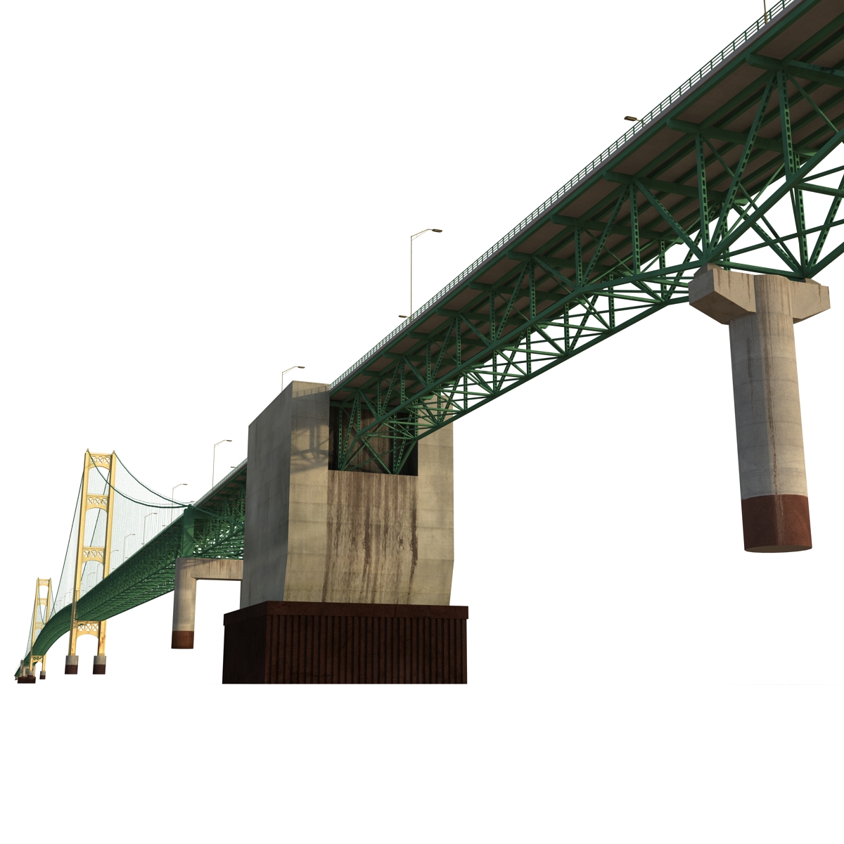 3D model Mackinac Bridge