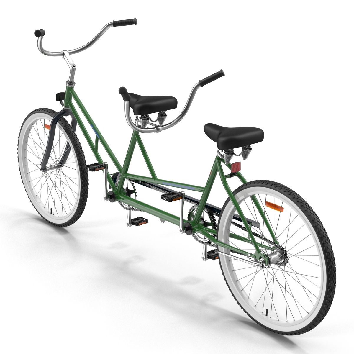 Retro Bicycle Built for Two Rigged 3D model