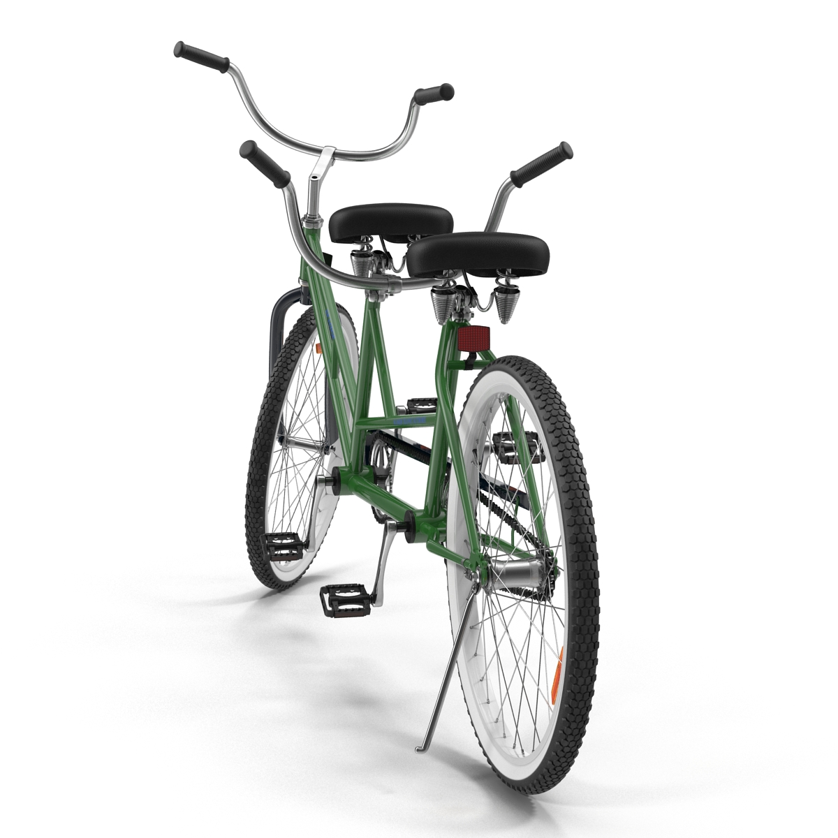 Retro Bicycle Built for Two Rigged 3D model