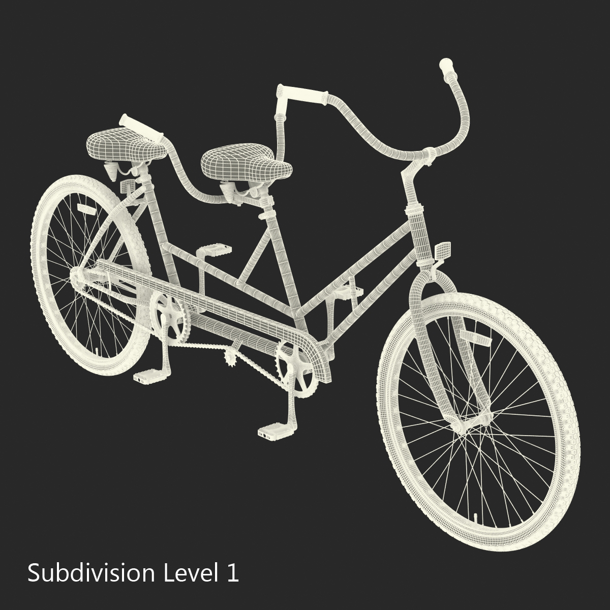 Retro Bicycle Built for Two 3D