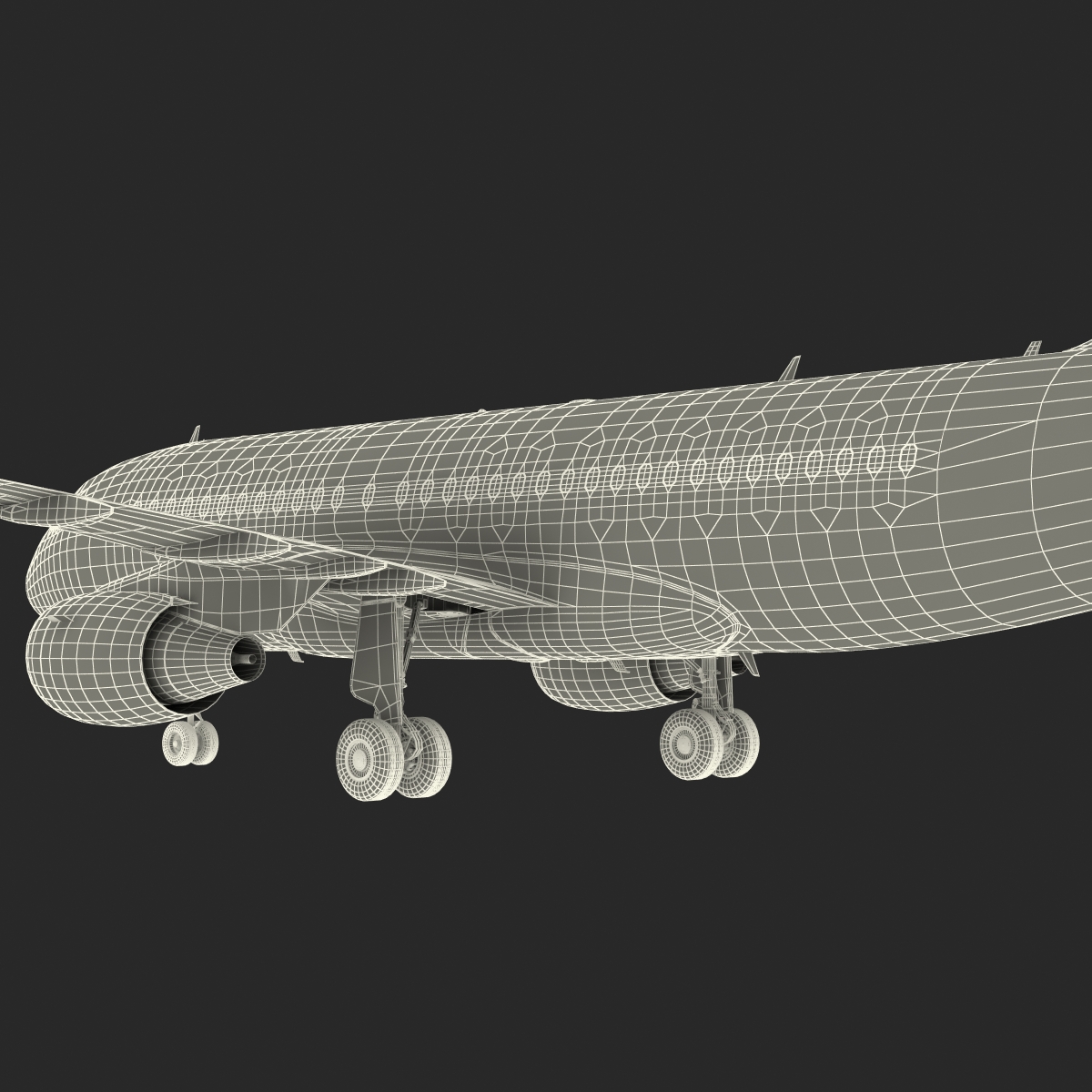 3D Airbus A319 American Airlines Rigged