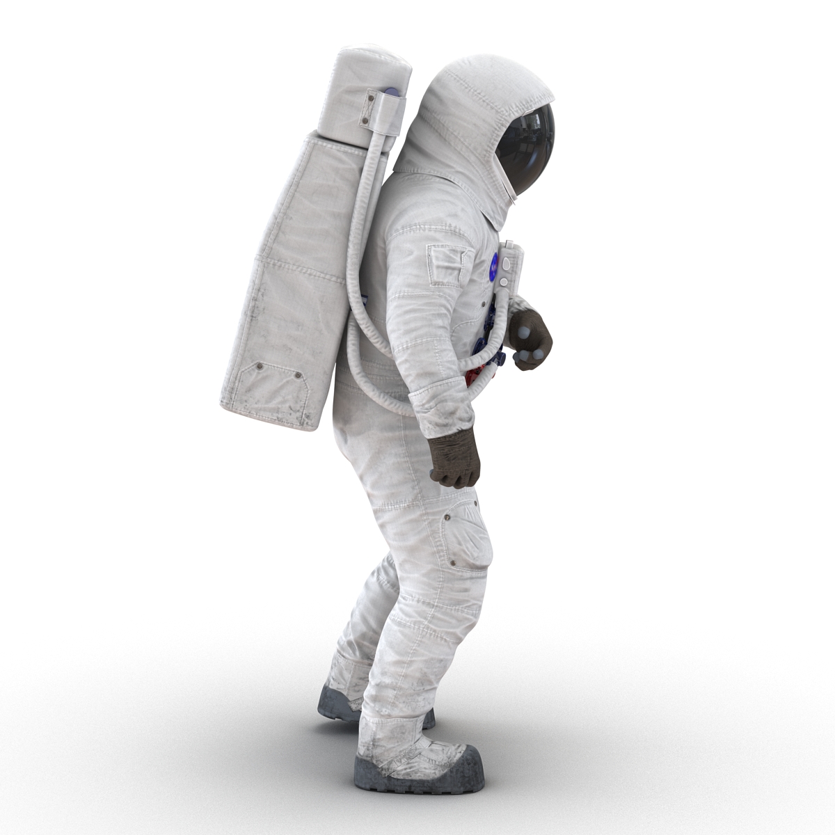 3D Astronaut NASA Wearing Spacesuit A7L Pose 2 model