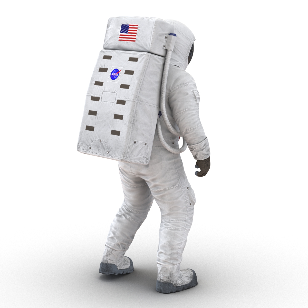 3D Astronaut NASA Wearing Spacesuit A7L Pose 2 model