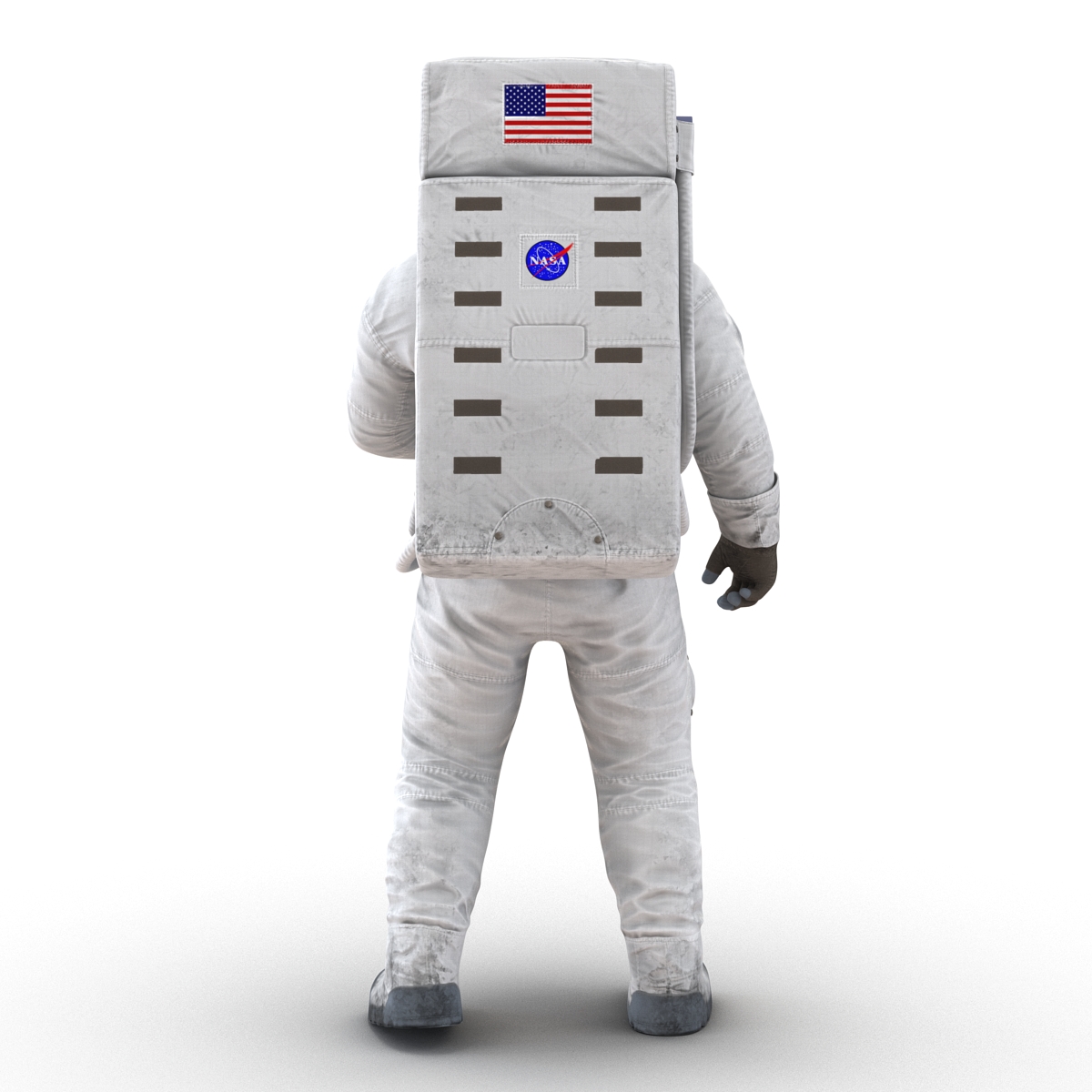 3D Astronaut NASA Wearing Spacesuit A7L Pose 2 model