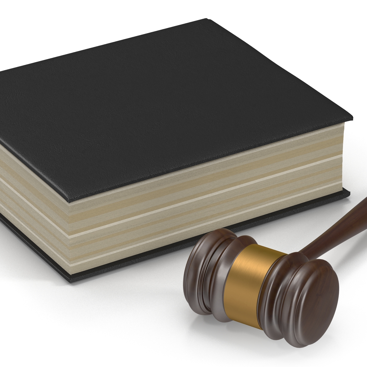 3D Law Book and Gavel model