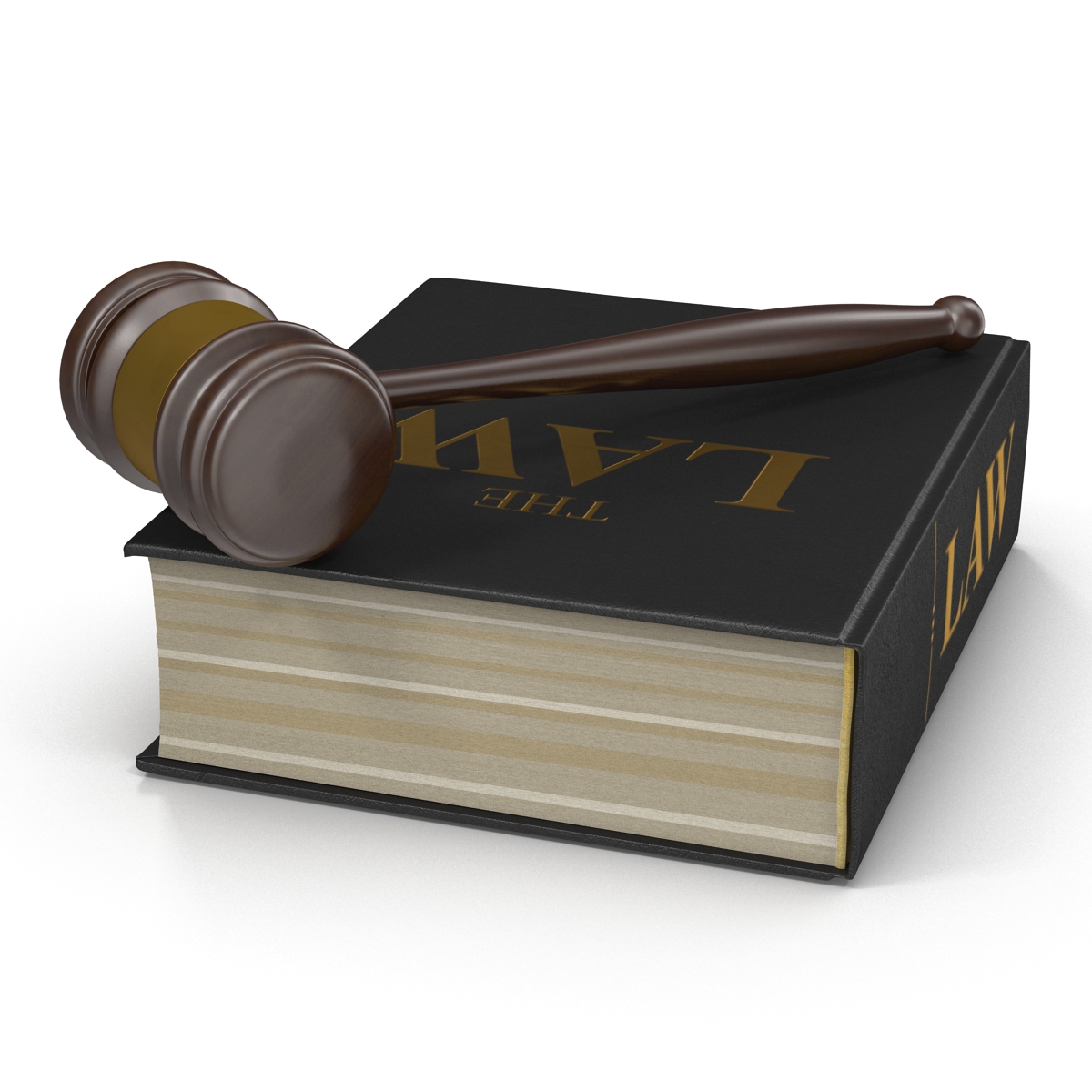 3D Law Book and Gavel model