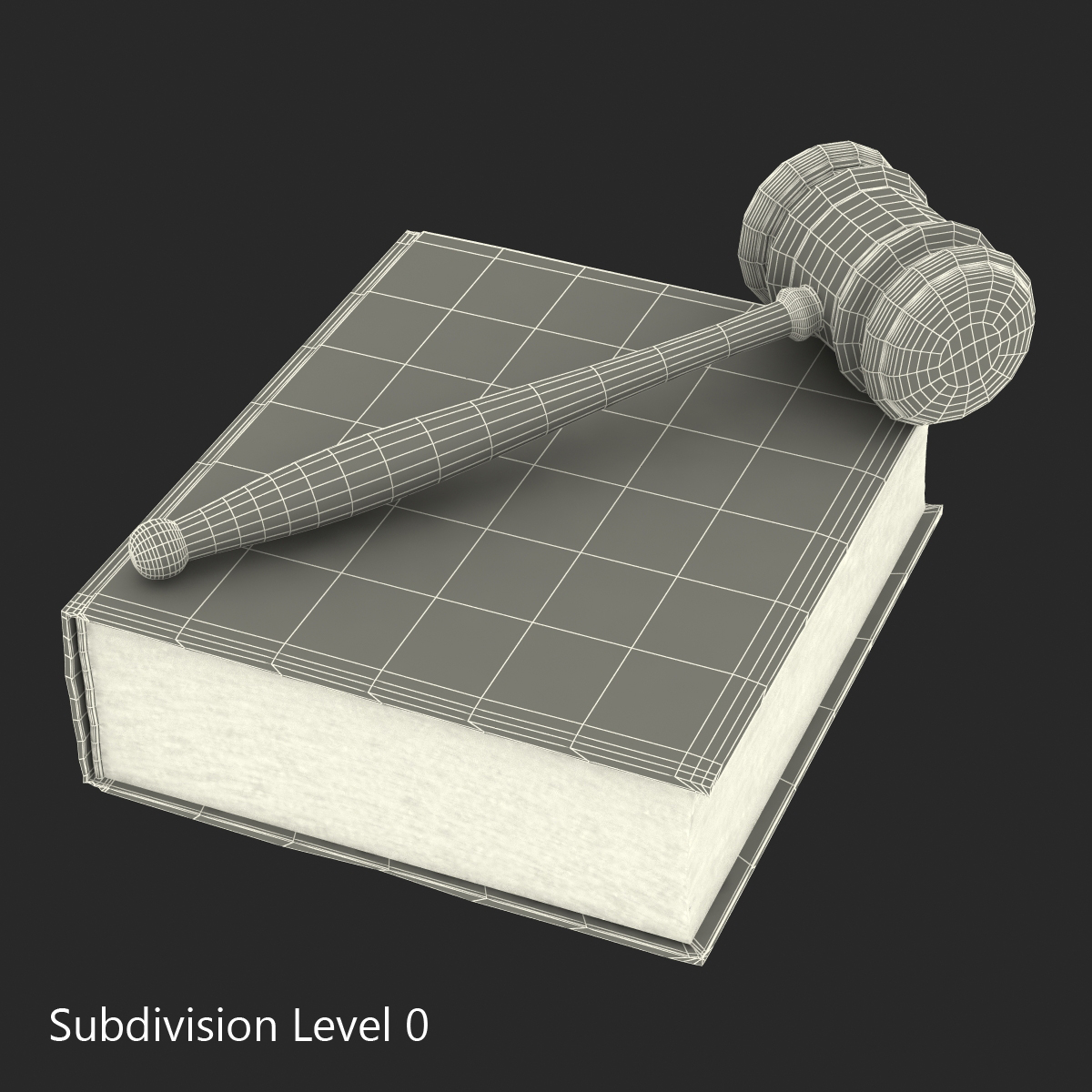 3D Law Book and Gavel model