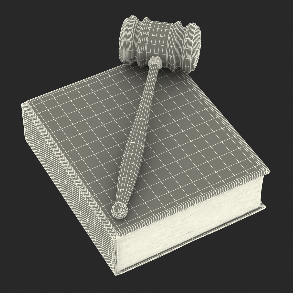 3D Law Book and Gavel model