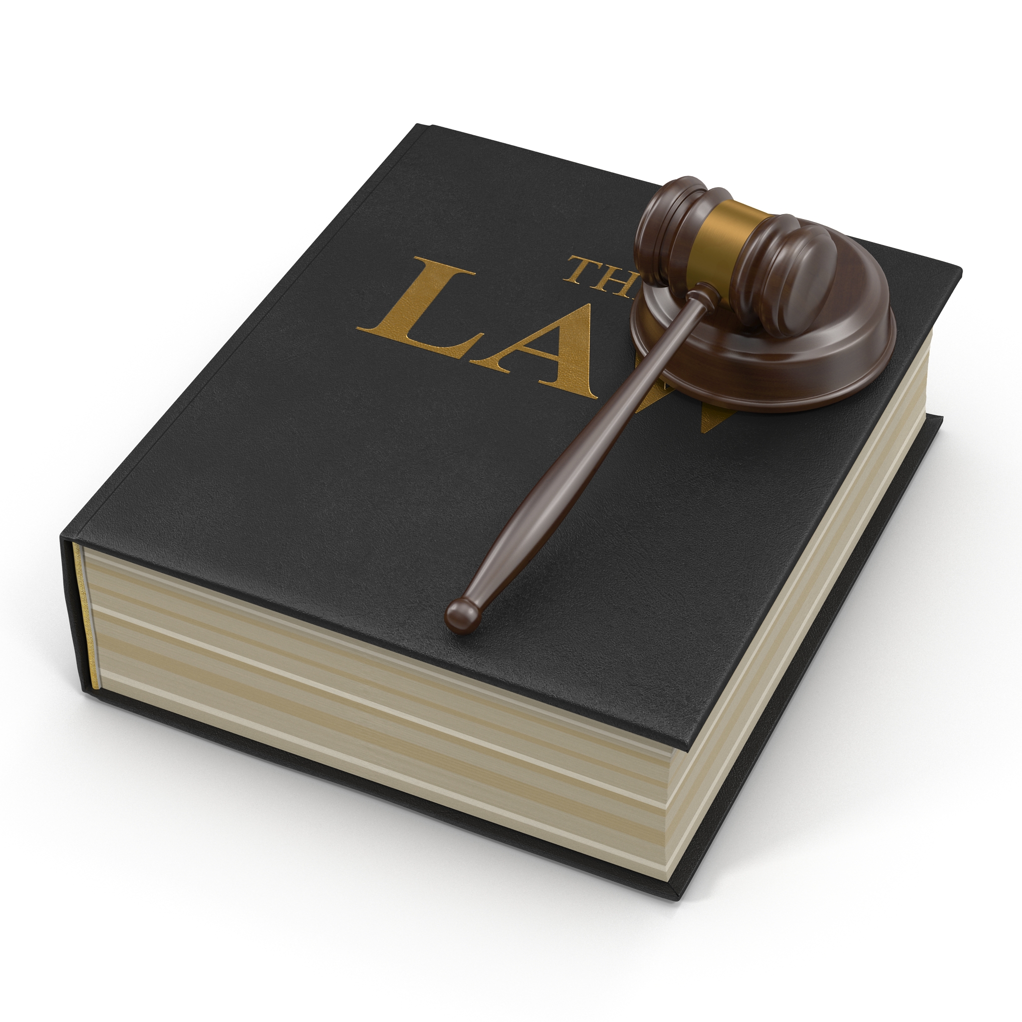 3D model Law Book and Gavel 2