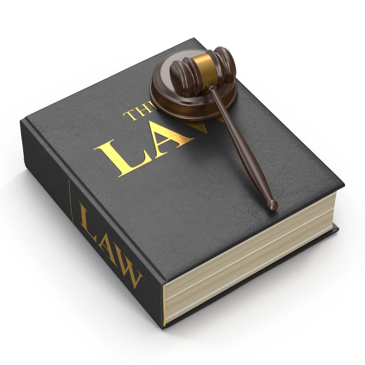 3D model Law Book and Gavel 2