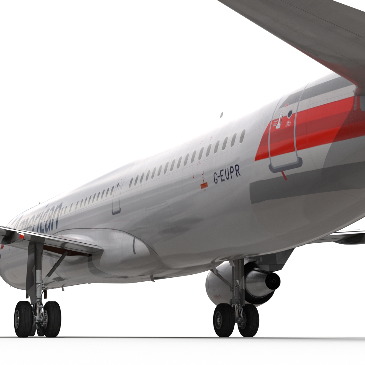 Airbus A321 American Airlines 3D model