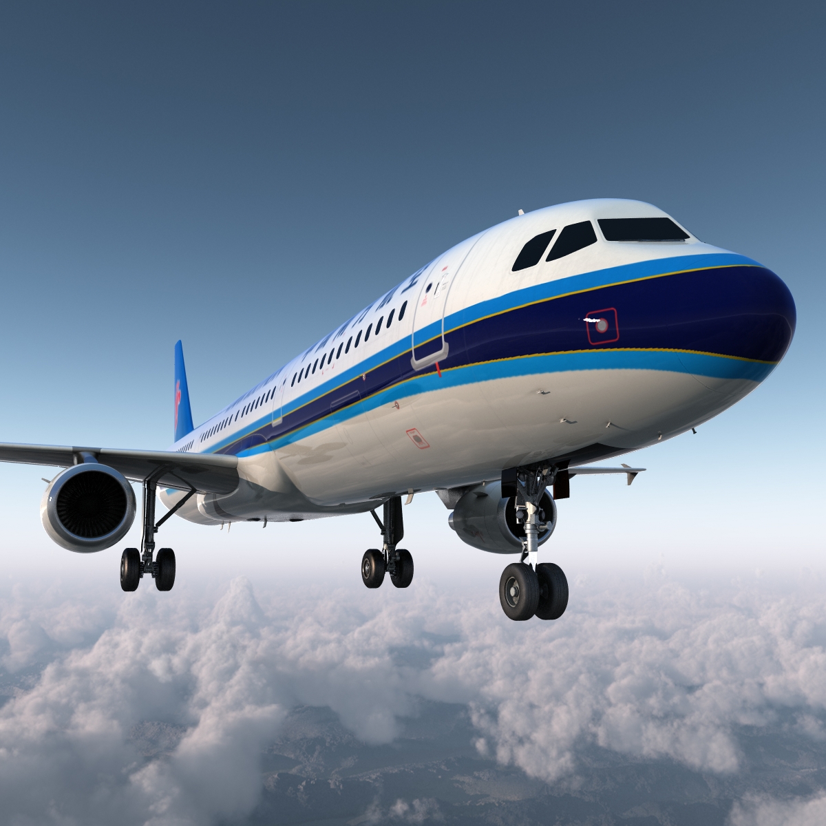 3D model Airbus A321 China Southern Airlines