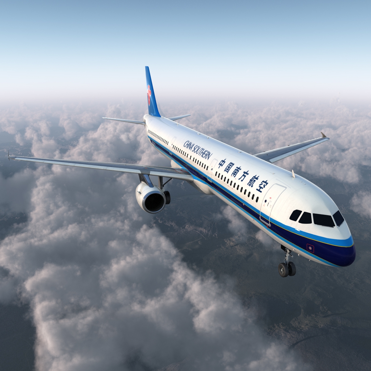 3D model Airbus A321 China Southern Airlines