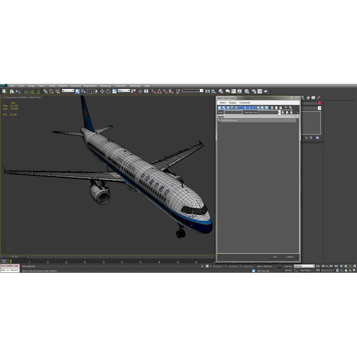 3D model Airbus A321 China Southern Airlines