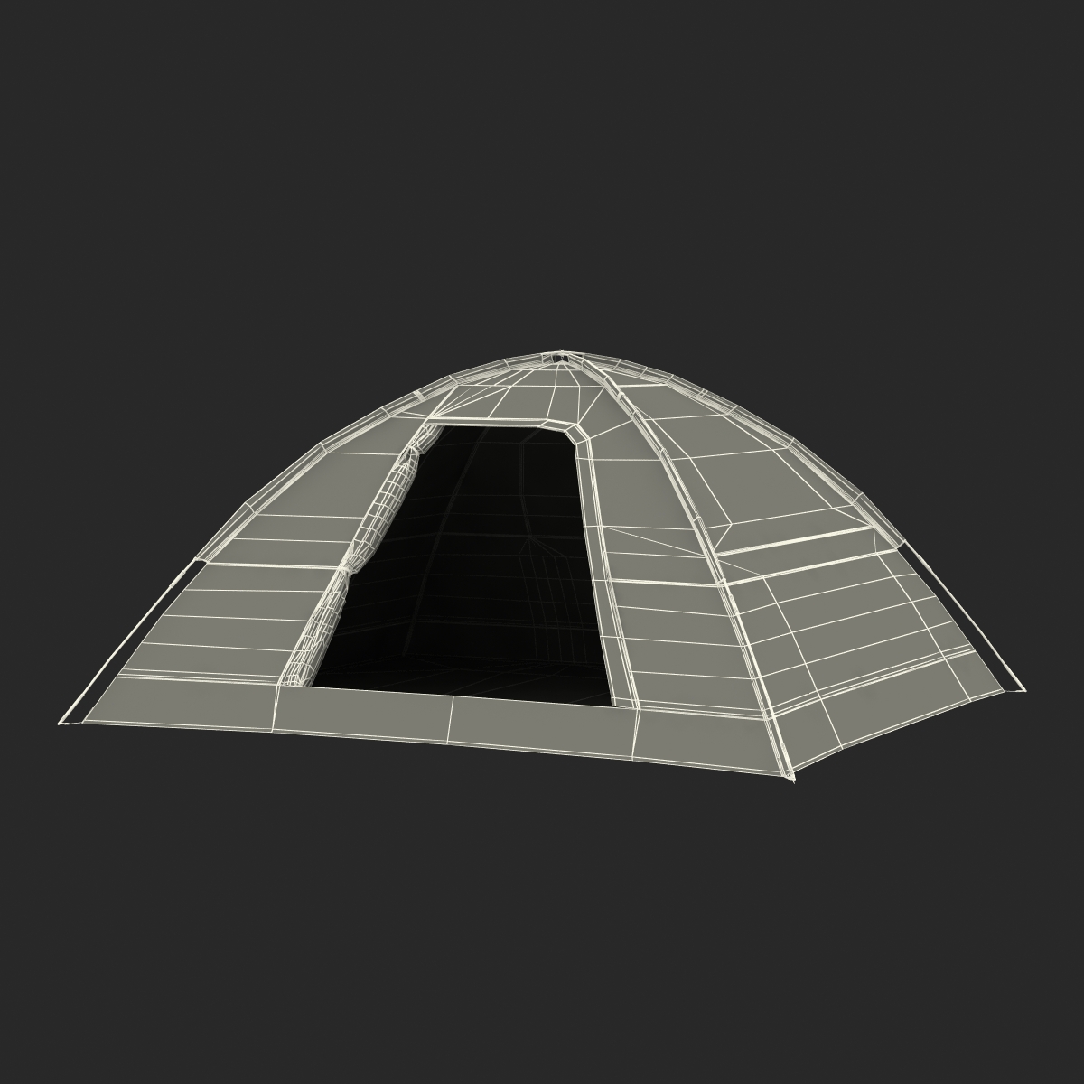 3D Dome Tent Red model