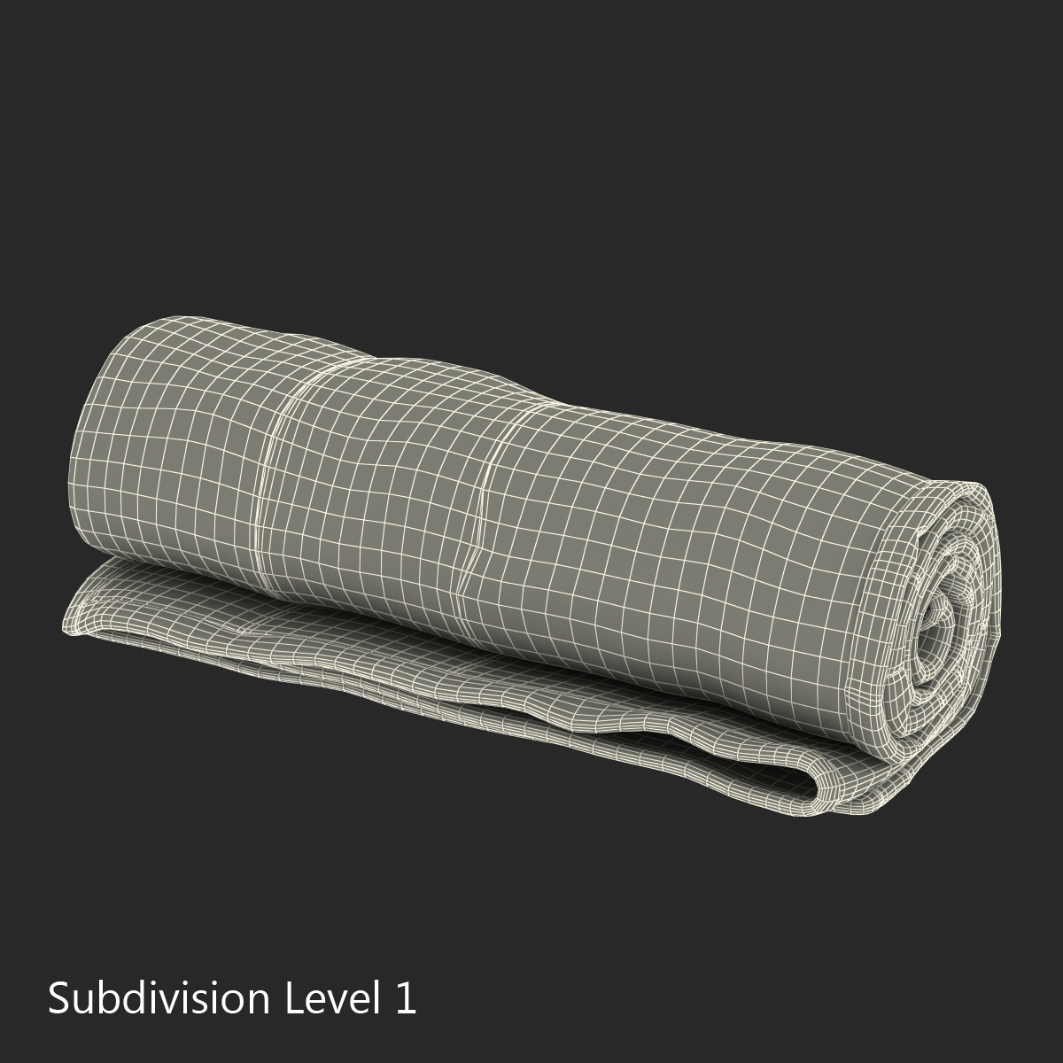 3D Rolled Towel Green model