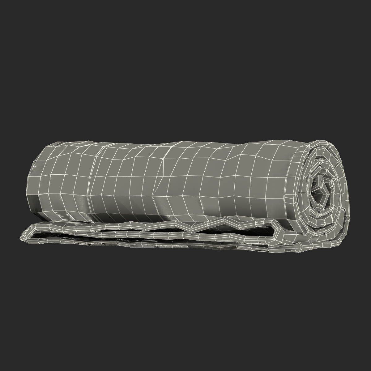 3D Rolled Towel Green model