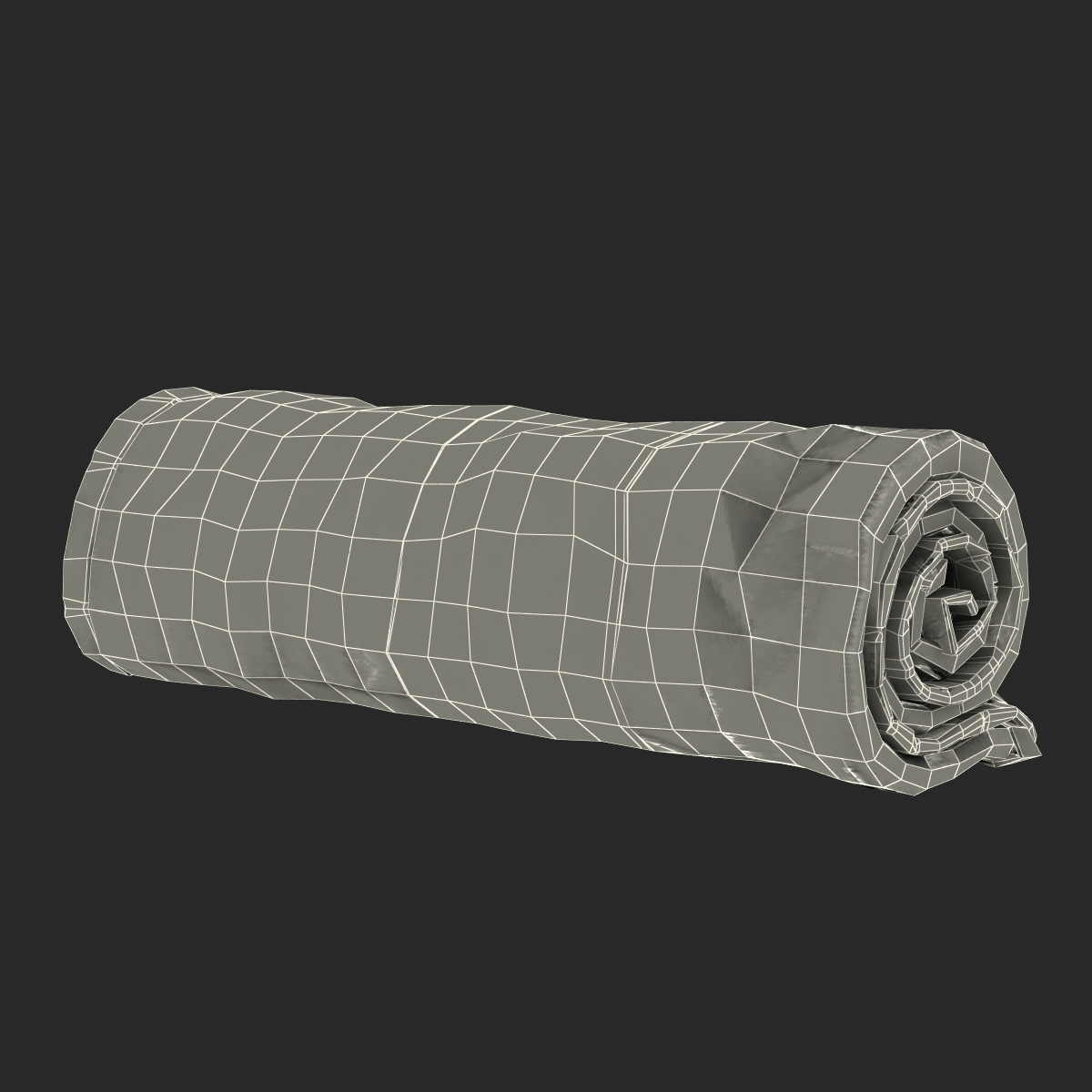 3D Rolled Towel Green model