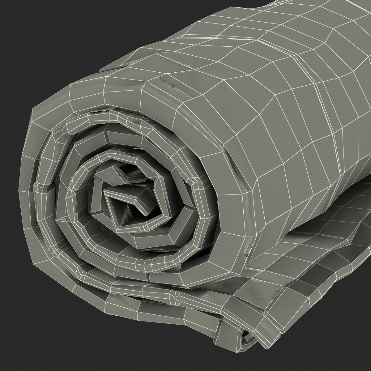 3D Rolled Towel Green model