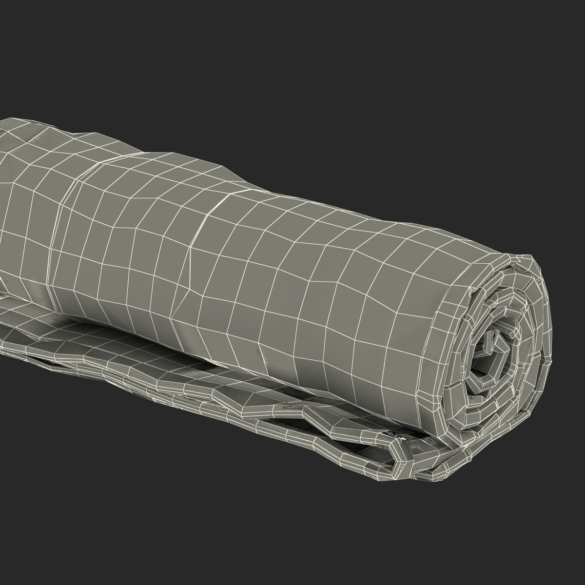 Rolled Towel Blue 3D