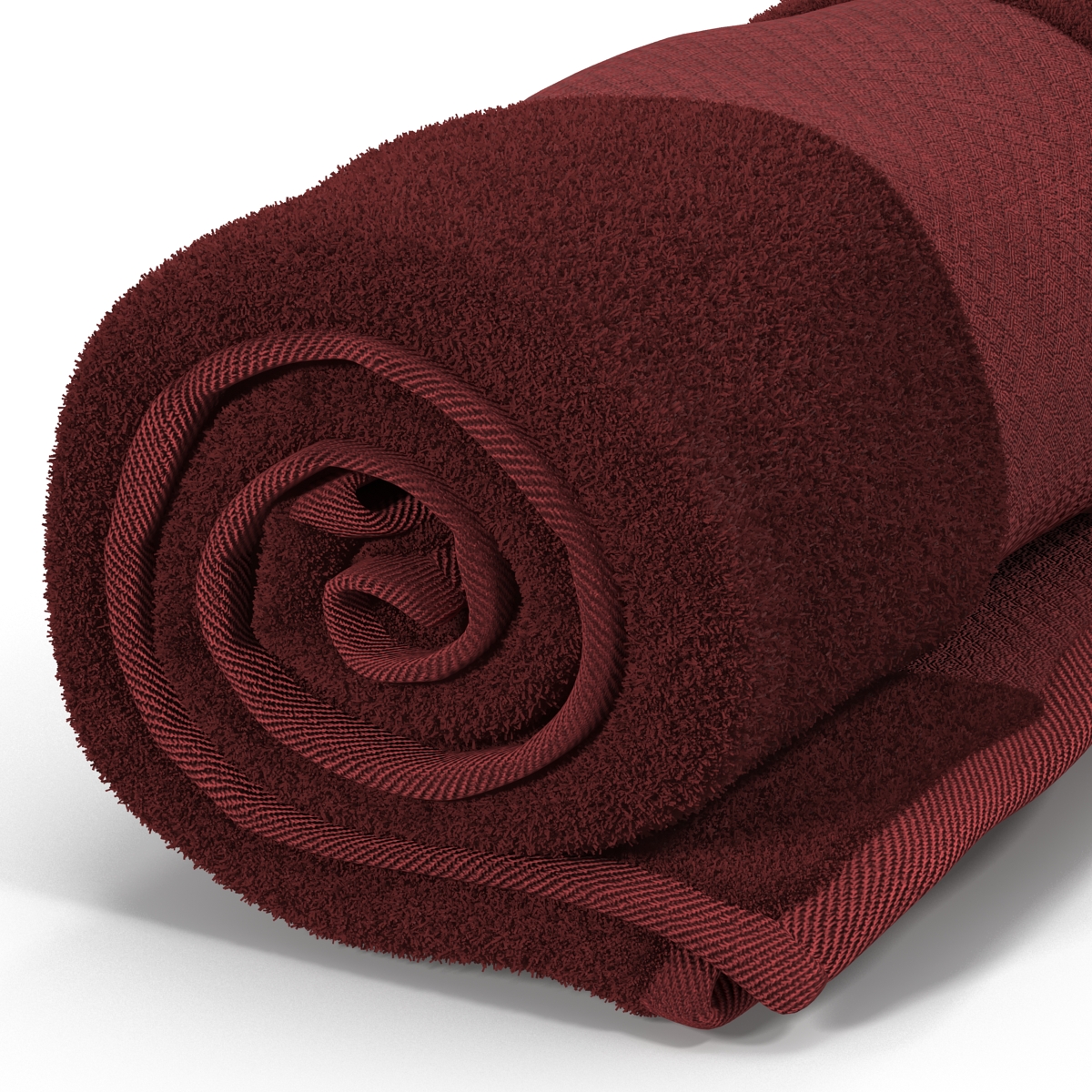 3D Rolled Towel Red