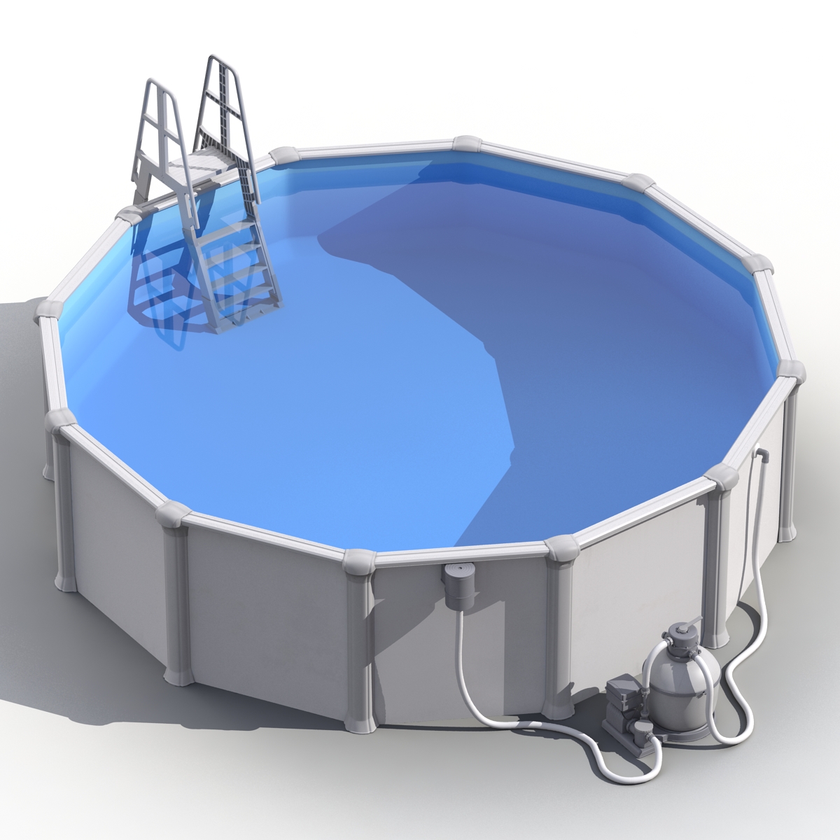 3D Above Ground Swimming Pool 2 model