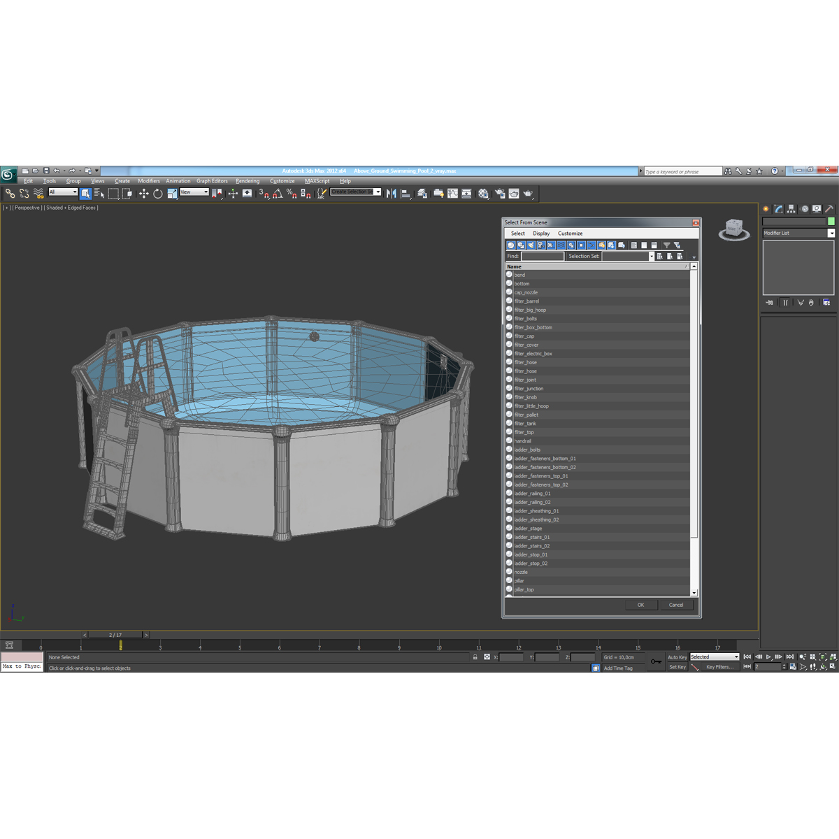 3D Above Ground Swimming Pool 2 model