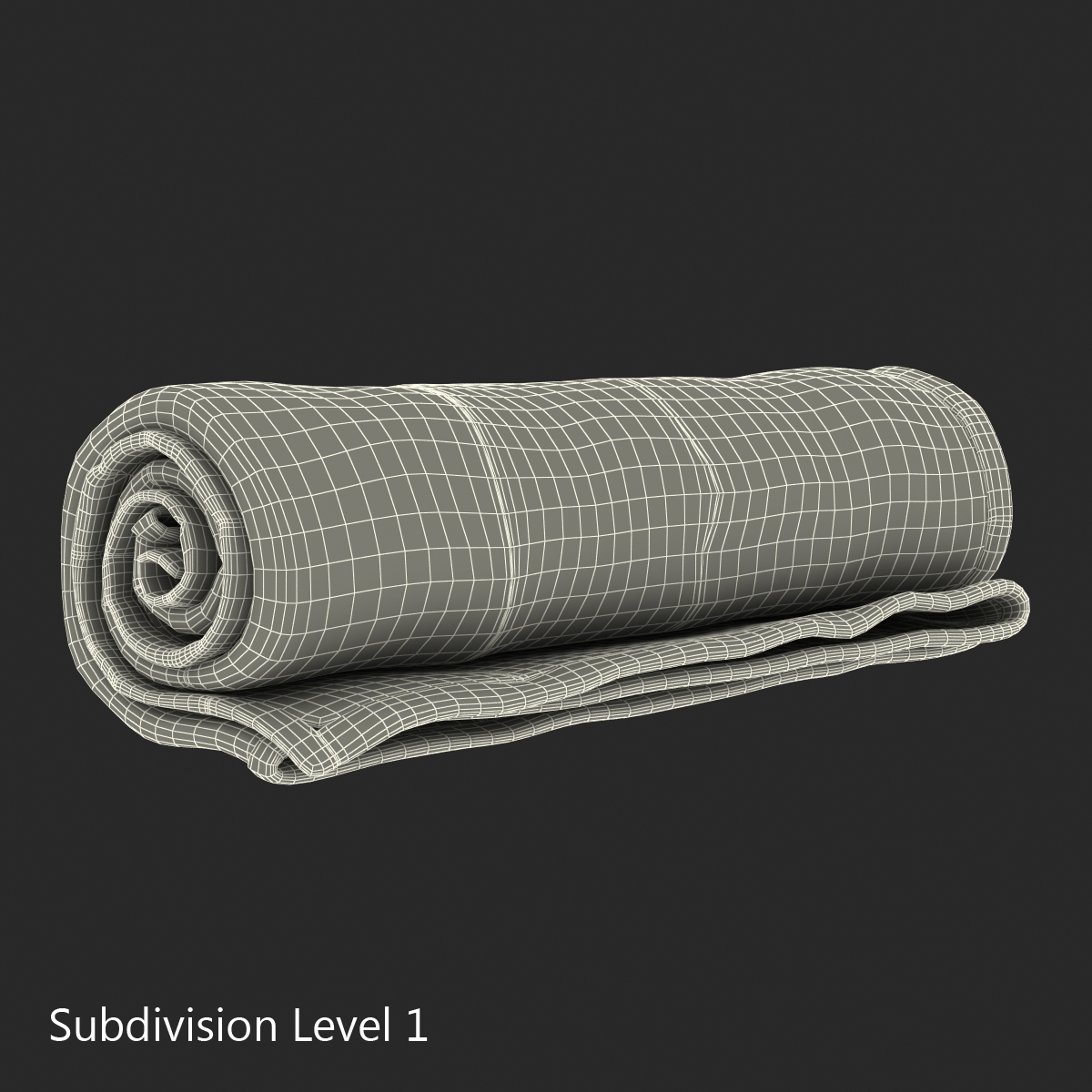 Rolled Towel Yellow 3D model