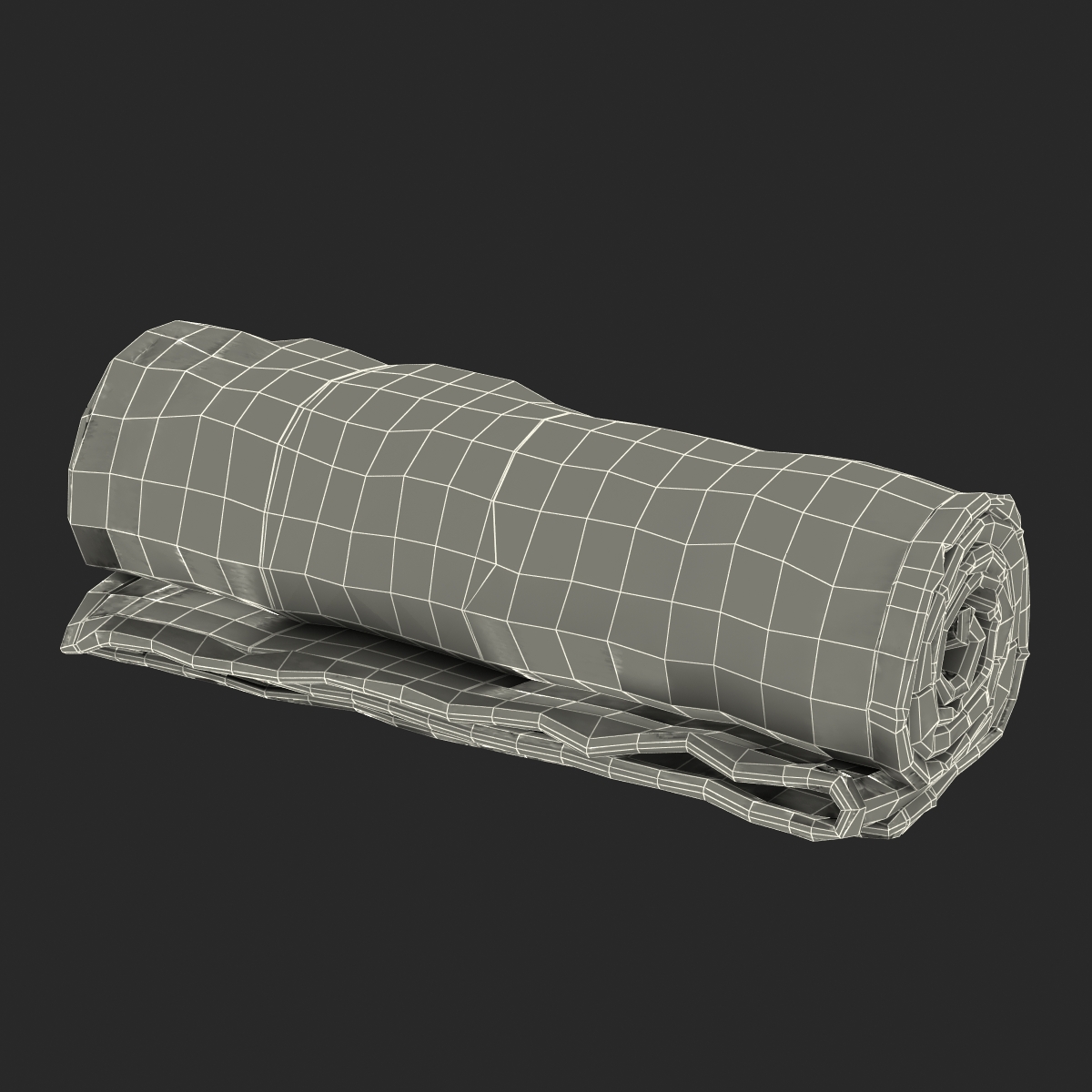 Rolled Towel Yellow 3D model