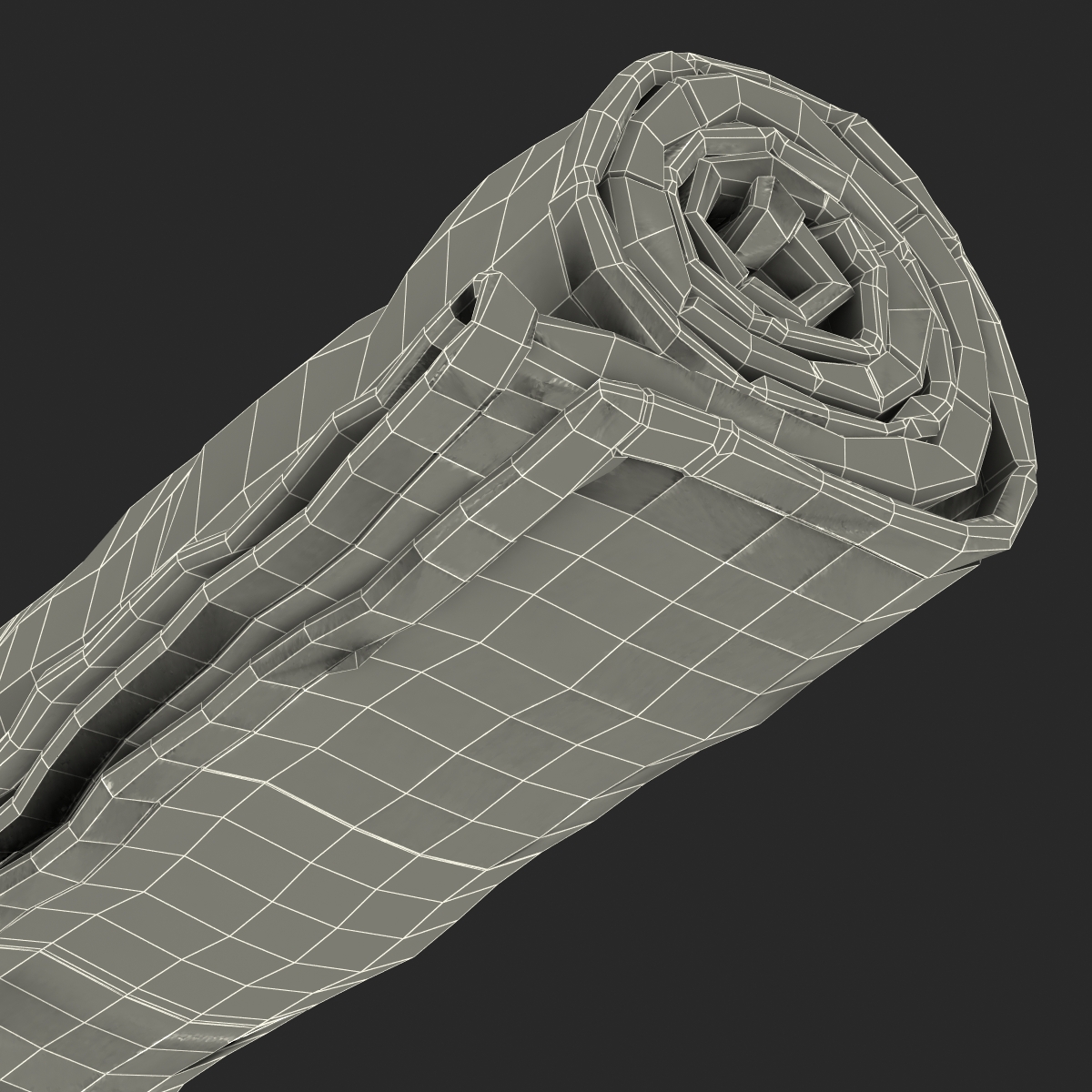 Rolled Towel Yellow 3D model