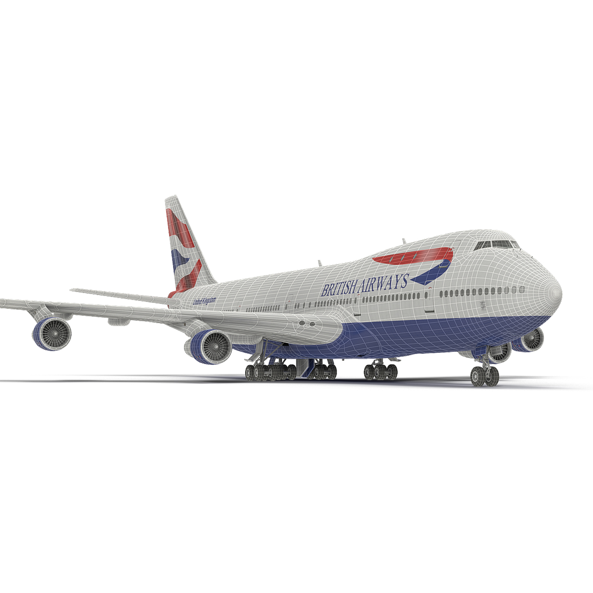 3D Boeing 747 100B British Airways