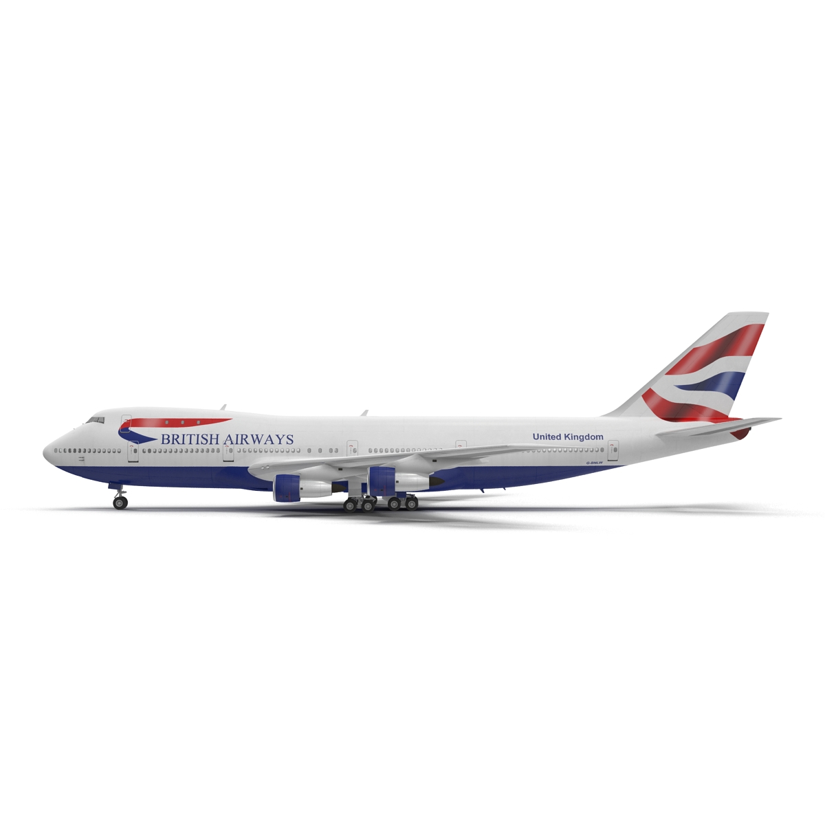 3D Boeing 747 100B British Airways