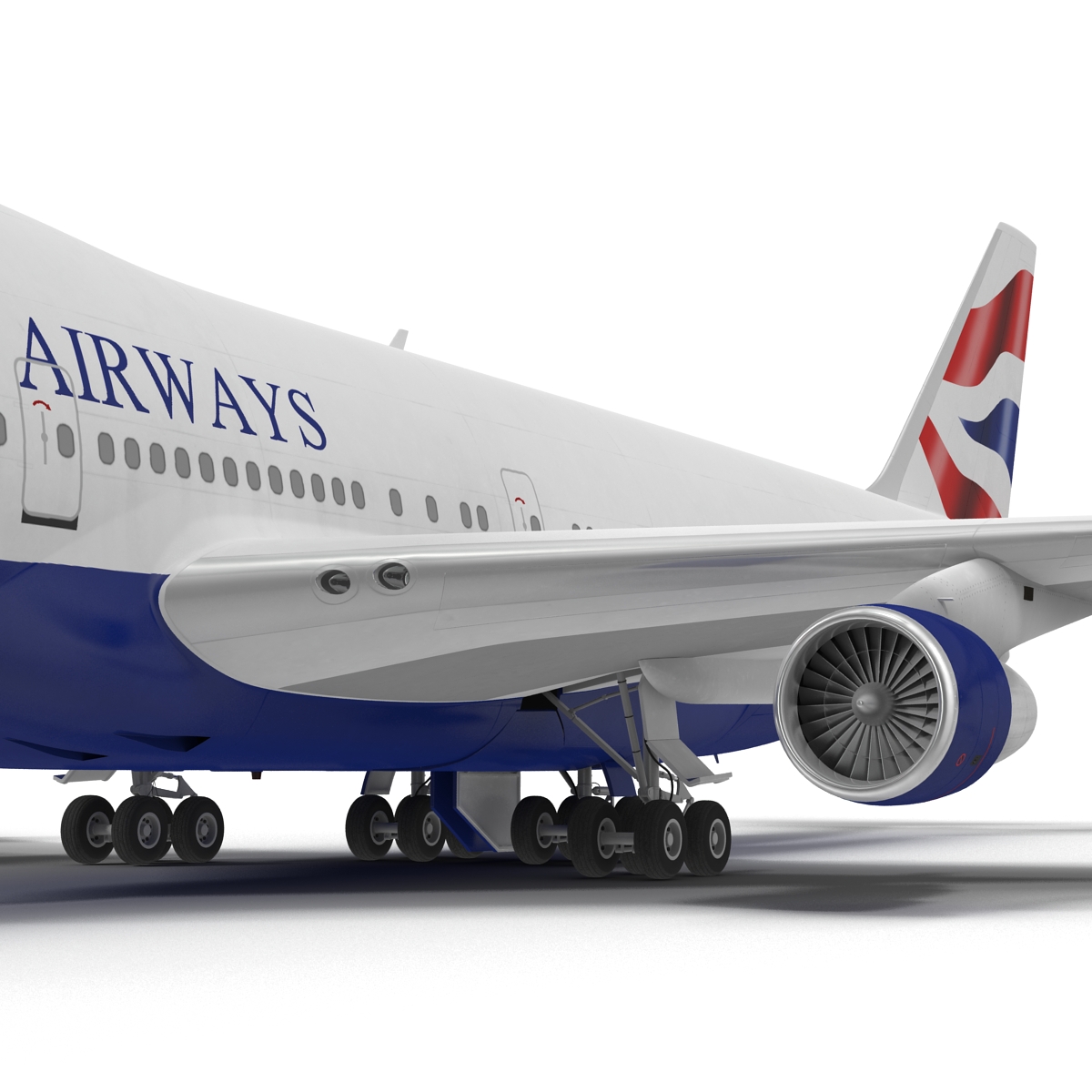 3D Boeing 747 100B British Airways