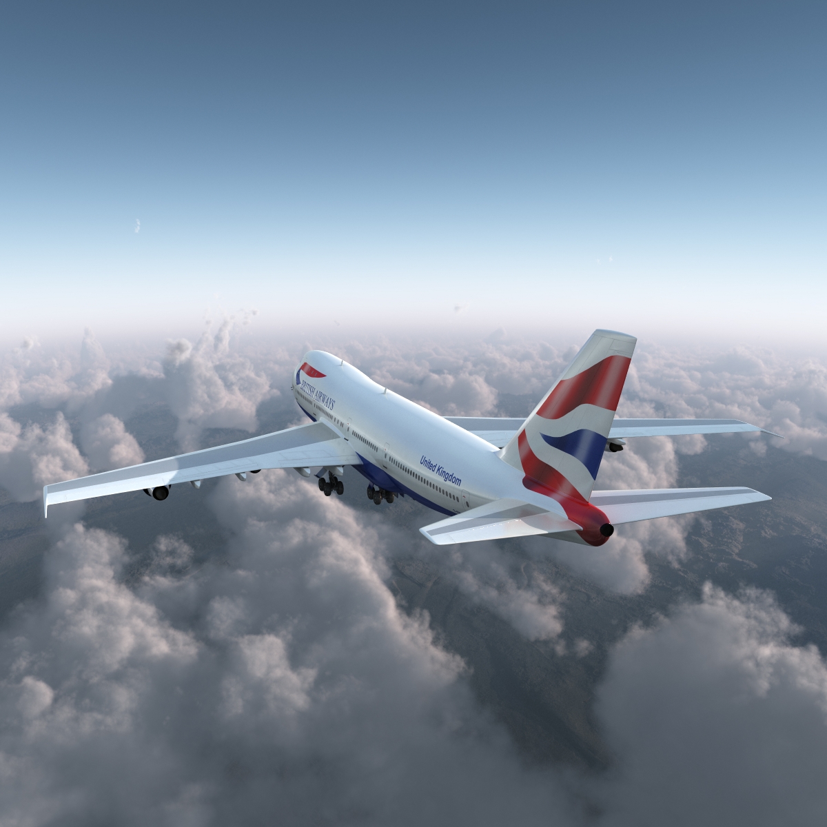 3D Boeing 747 100B British Airways