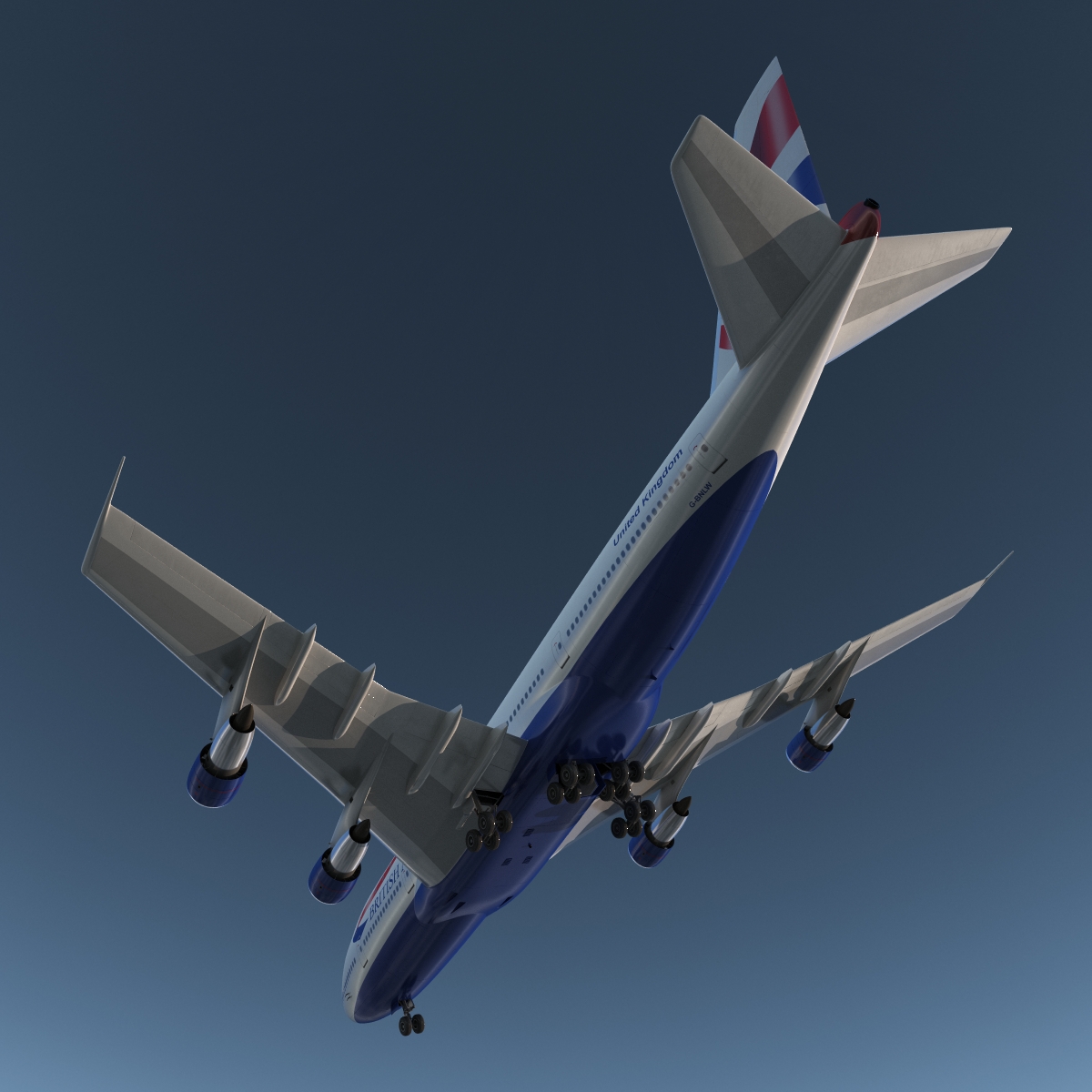 3D Boeing 747 100B British Airways