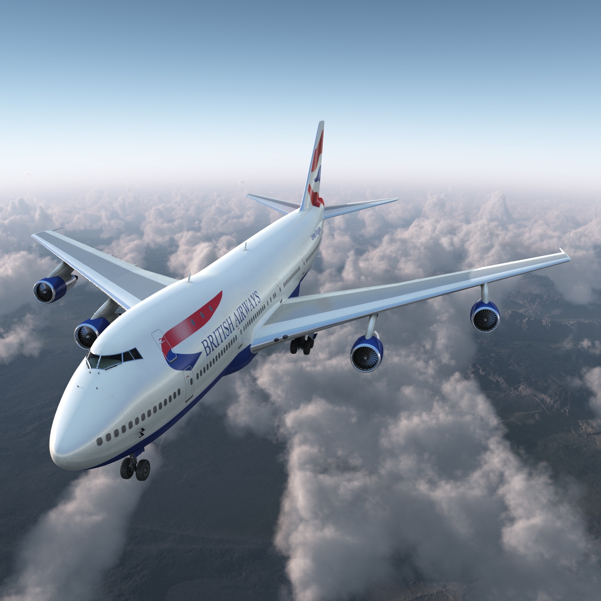 3D Boeing 747 100B British Airways