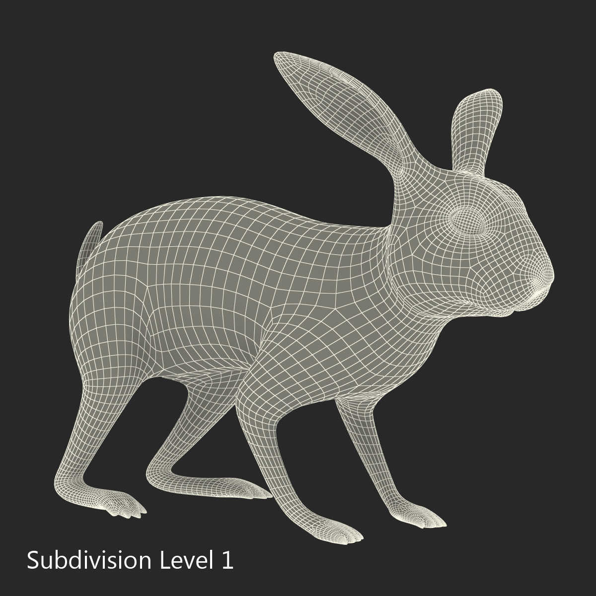 Black Rabbit Rigged 3D model