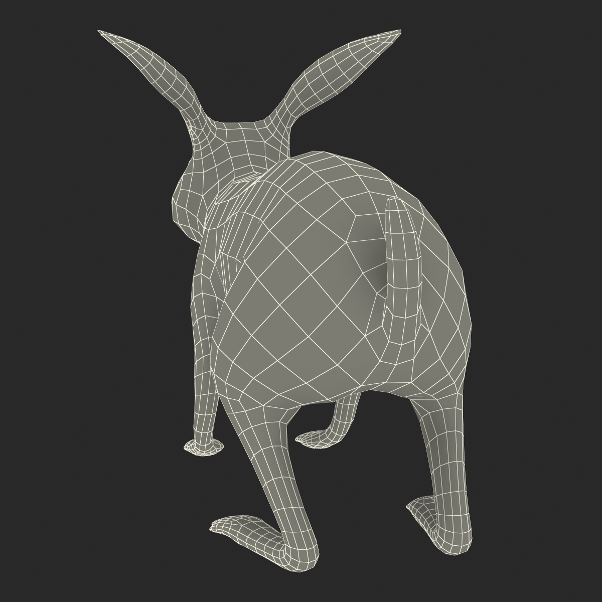 Black Rabbit Rigged 3D model