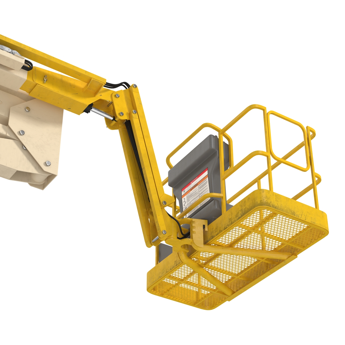 Telescopic Boom Lift JLG 450AJ Yellow Rigged 3D model